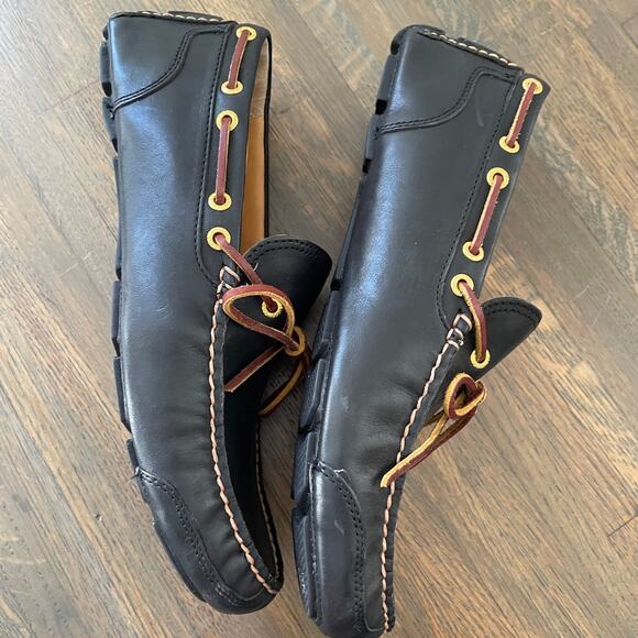 Sperry Gold Cup Men’s 10.5M Leather Loafers Black Brown Driver Moccasins - Picture 8 of 12